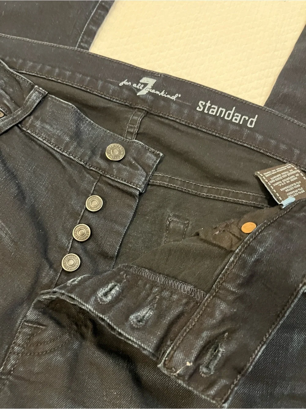 7 For All Mankind Men's Standard Jeans in DK Navy 36